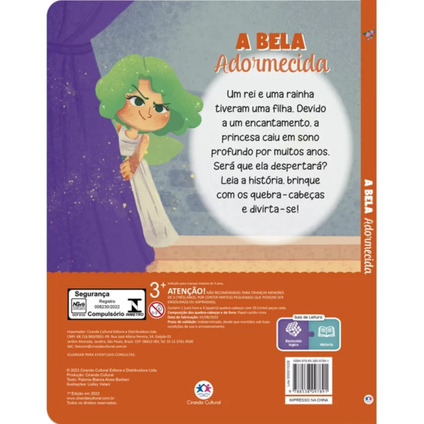 Livro Quebra-cabeça A Bela Adormecida