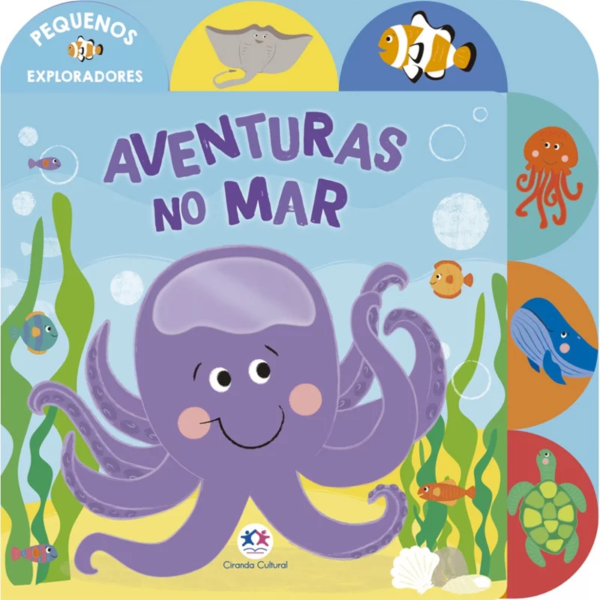 Livro Toque e sinta Aventuras no mar