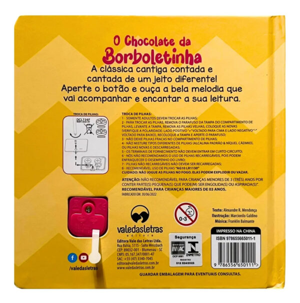 Livro Sonoro - O Chocolate Da Borboletinha - Image 2